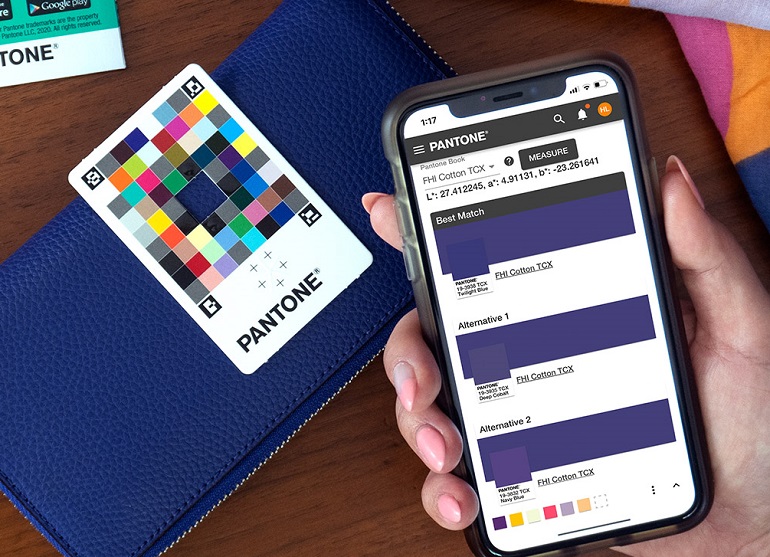pantone color match card