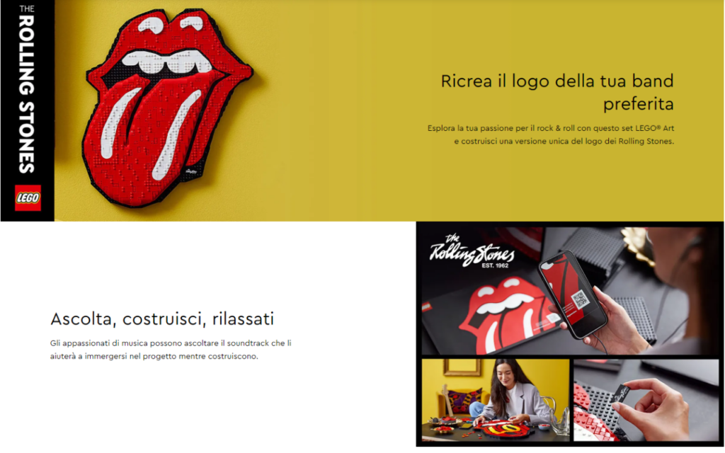 LEGO art logo rolling stones