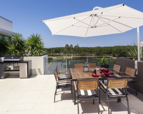 terrazza con barbecue