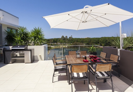 terrazza con barbecue