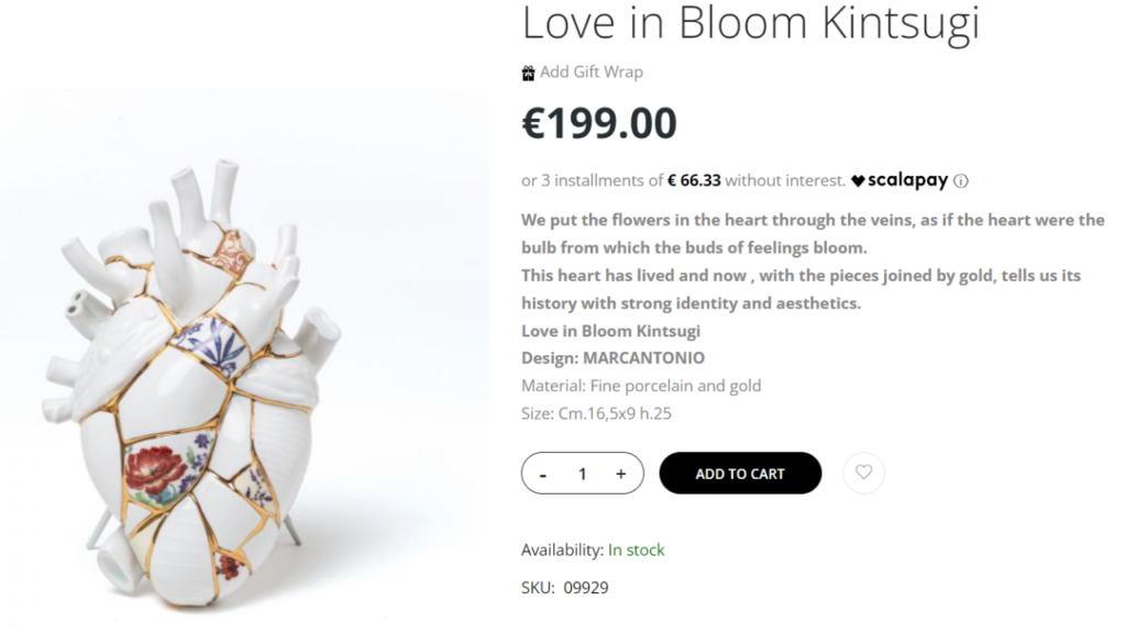 idee regalo di natale Love in Bloom Kintsugi