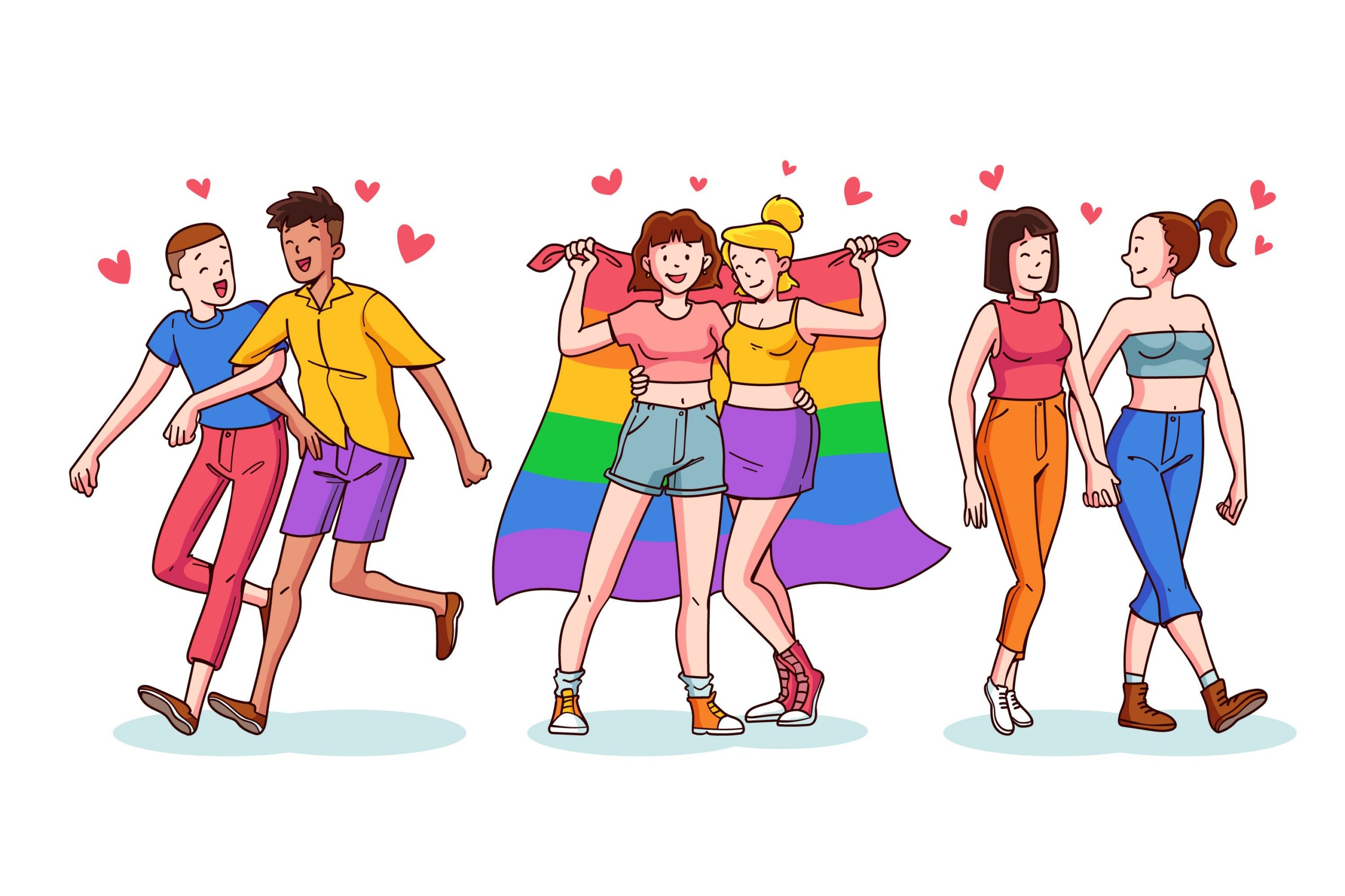 illustrazioni inclusive lgtbq+
