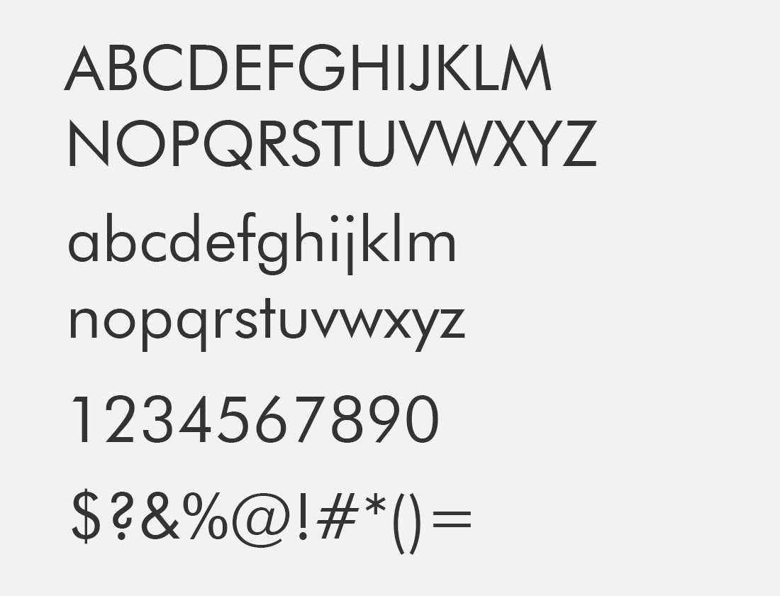 Font minimal