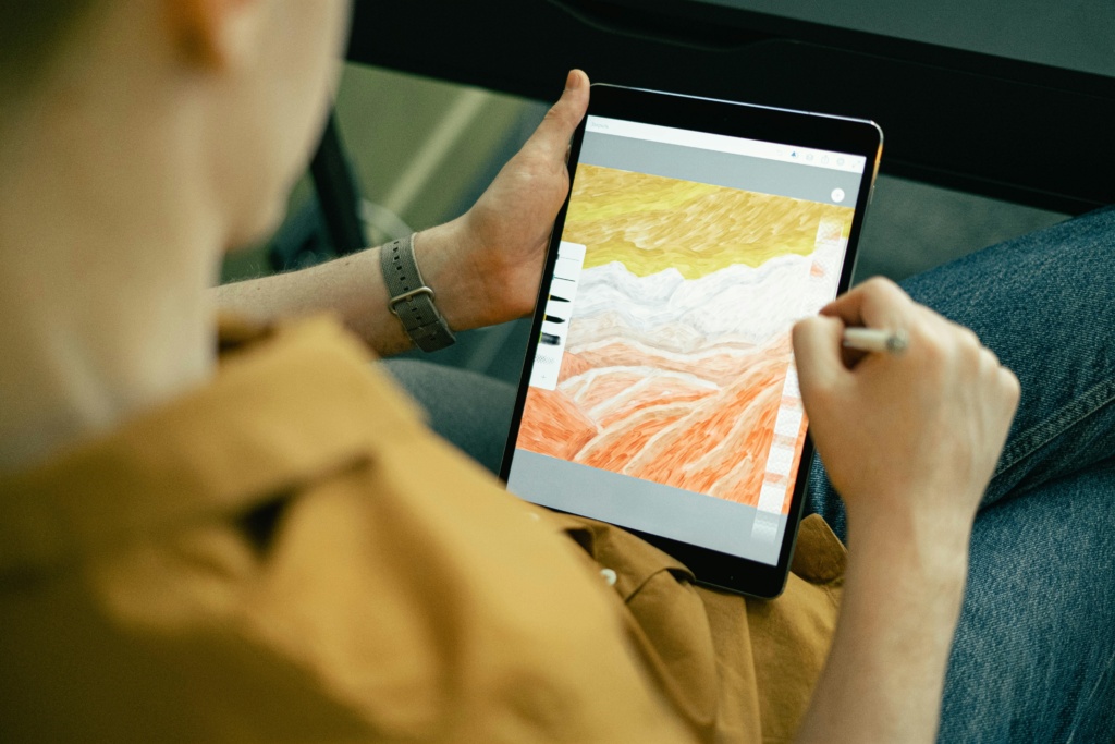 Artista digitale su iPad