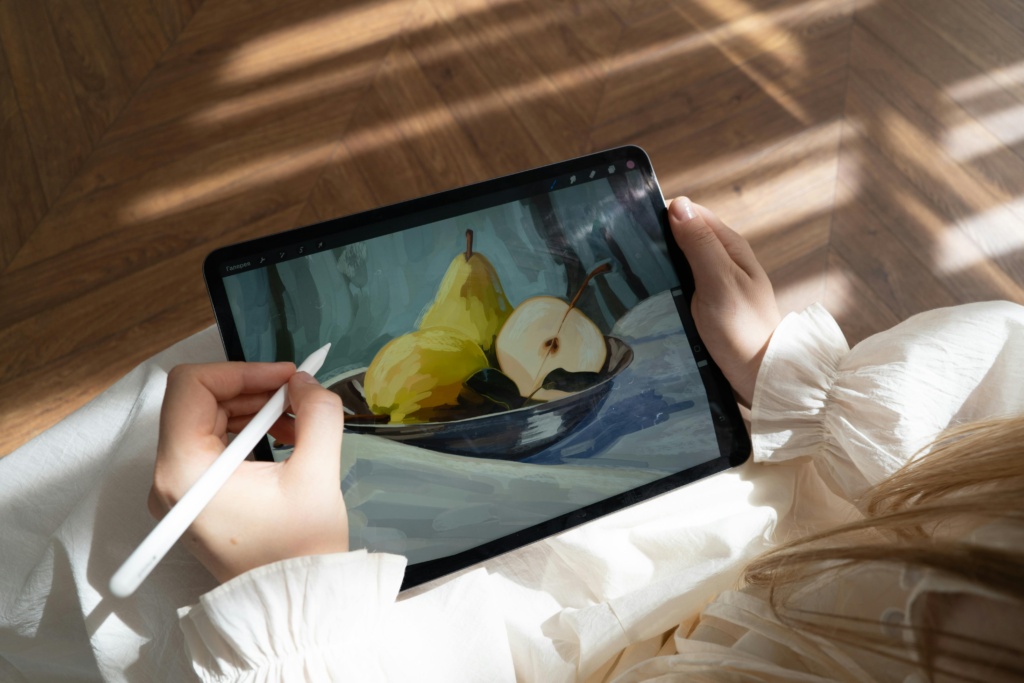Artista digitale su iPad