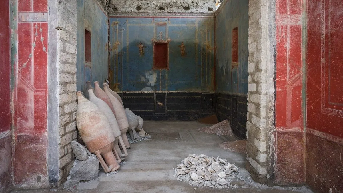 Pittura blu di Pompei