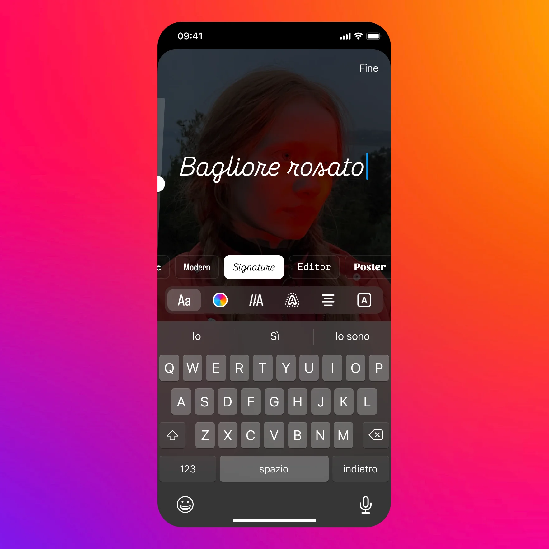 novità tastiera instagram