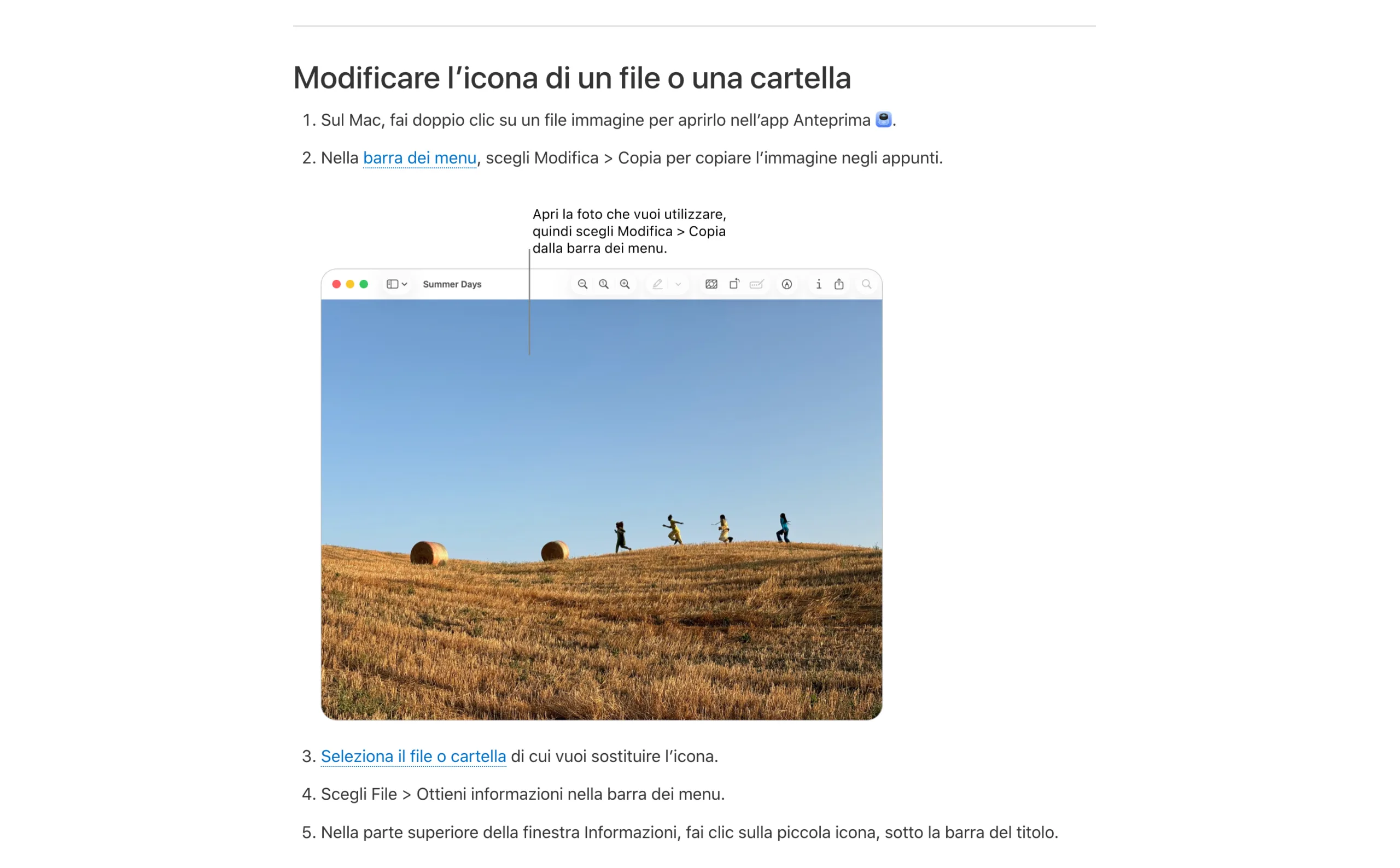 icone personalizzate su mac
